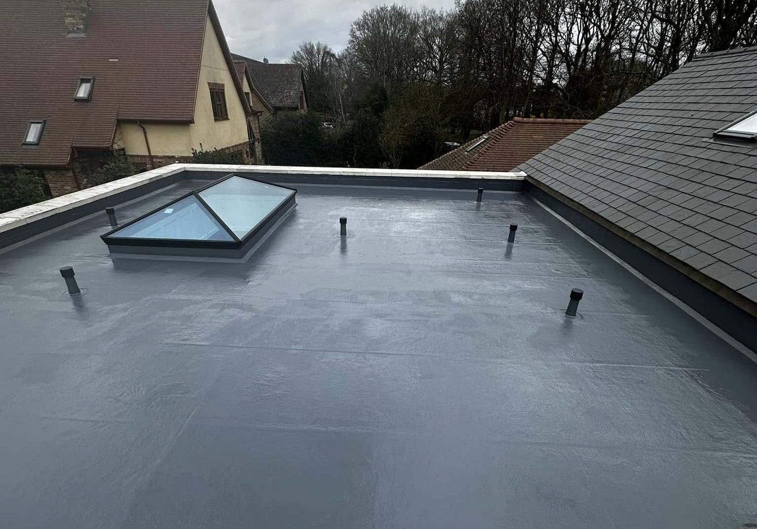 After Flat roof after